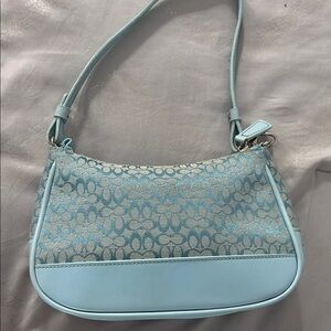 Coach Light Blue Signature Shoulder Bag